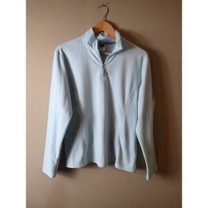The North Face TKA 100 1/4 Zip Fleece Pullover Teal Light Blue XL